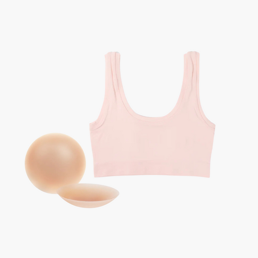 CAKES circles + Lounge layer bralette (pink)