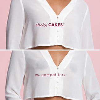Sticky CAKES™ triangles | Medical-Grade Adhesive Nipple Covers – CAKES body